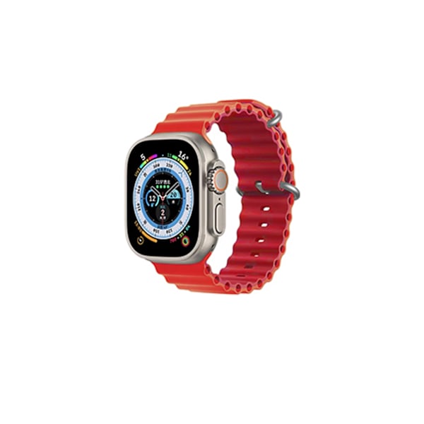Kellon ranneke Apple Watch iWatch 38-41 S10/42mm musta laatikko kirkkaanpunainen ja fitness punainen