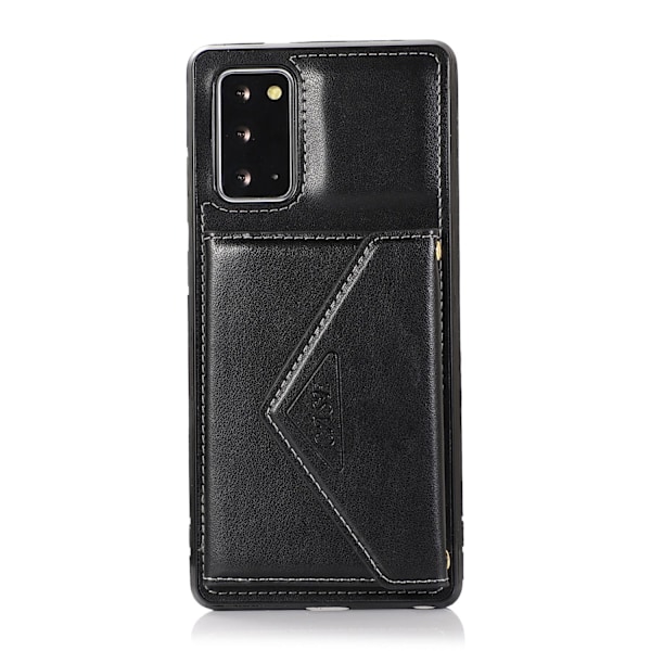 Etui til iPhone 14 6.1 sort crossbody kortholder multi kortpung lanyard læder