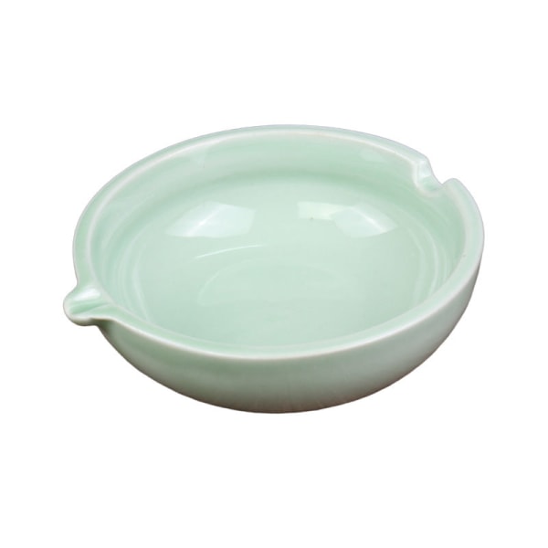 Askebæger Jingdezhen Keramisk Funktionel Penholder Glaseret Celadon Vandskål Skrivebørstevaskerpalet Plum Blue