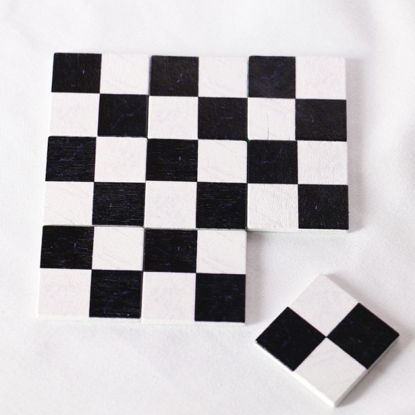 Pienoishuonekalut Lelunuket Talo Tee-se-itse-sisustustarvikkeet Minisimulaatio puulattia Black and white tile