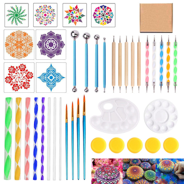 41 stycken Mandala Målarverktyg Set DIY Dotting Stick