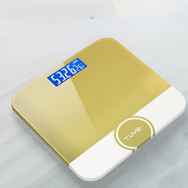 Kehon painovaaka Kylpyhuone pyöreä kulmataso Digitaalinen kotielektroniikka USB lataustarkkuus NO.1 Golden Sun USB