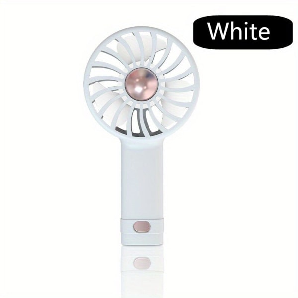 Kädessä pidettävä minituuletin Cool Aromaterapia Pieni Tuuletin Sisäänrakennettu Aromaterapia USB Lataus Hiljainen Pieni Fan La White