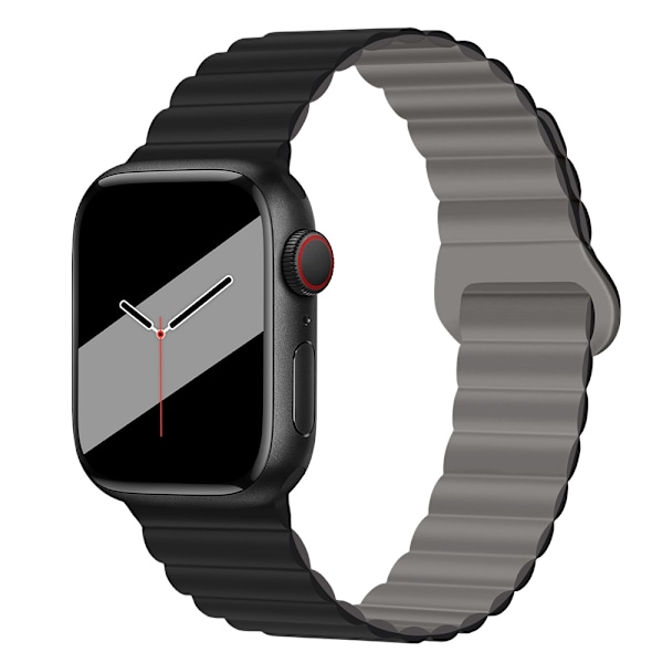 Klockarmband för Apple Watch iWatch 38/40/41MM Universal Svart med Grå