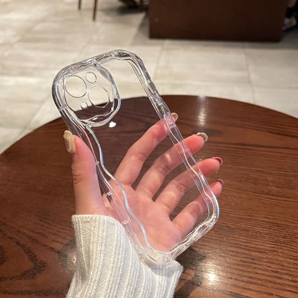 2 st Fodral för iPhone 17 Pro Kräm Textur TPU Falltålig Kräm Textur Transparent