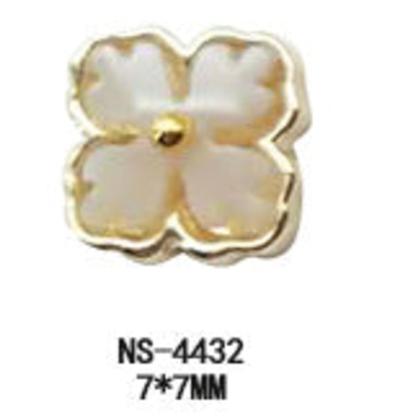 Nageldekorationer för nail art Blommande blomma Regn Blomma Sten Jade Imitation Shell Amber Diamantlegering Metalldekoration NS-4432