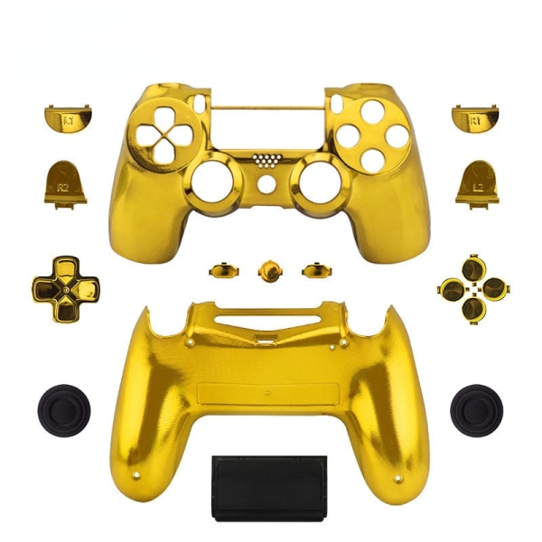 For PS4 Slim Gamepad-deksel PS4-håndtakserstatningsdeksel Shell Galvaniseringsknapp Reparasjonsdeler Blue