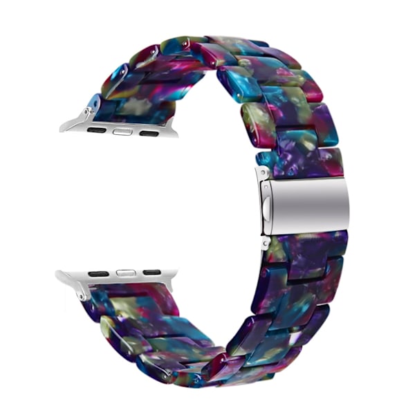 Klockarmband för Apple Watch iWatch 22MM Universal 50-Lila Grön Blomma