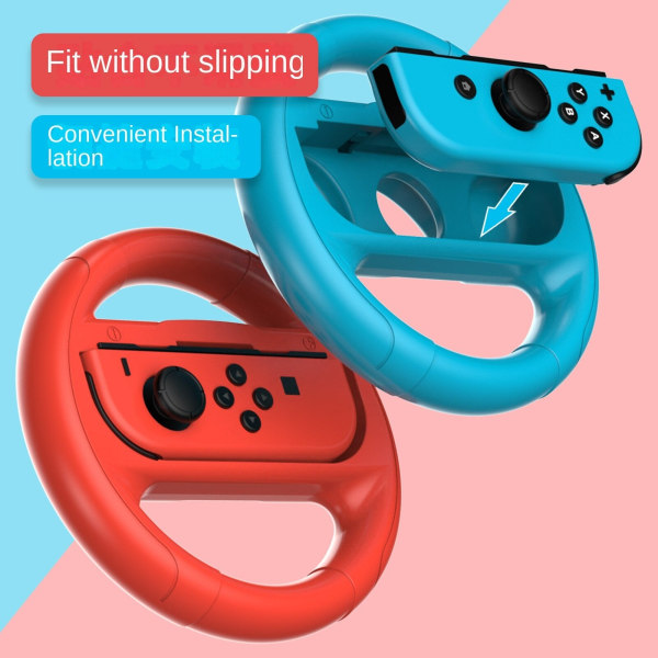 For Nintendo Switch OLED-rattgrep Joy-Con Handle Racing Game Control White