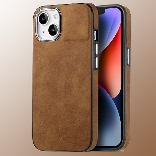 Etui til iPhone 6 Plus / 7 / 8 Brun læder galvanisering kortholder hudfølelse materiale