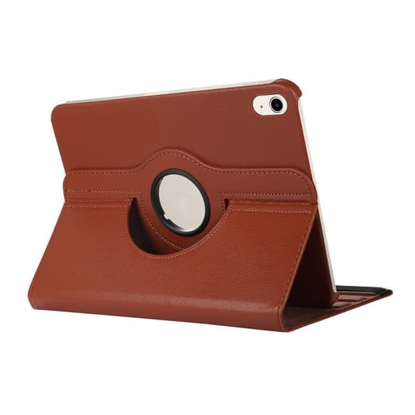 Stilfuldt etui til iPad 7/8/9/ 10.2\"/10.5\" Brun Lychee Roterende