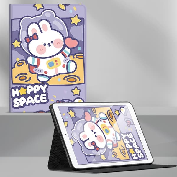 Stilfuldt etui til iPad Pro 2024 Edition 13\" Book Space Rabbit