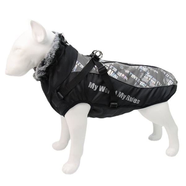 Kjæledyrsklær Høst og vinter Hundeskalljakke Reflekterende varme kjæledyrtilbehør Bright white 4XL