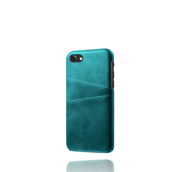 Etui til iPhone 8 grønt universal læder kalveskindsstruktur