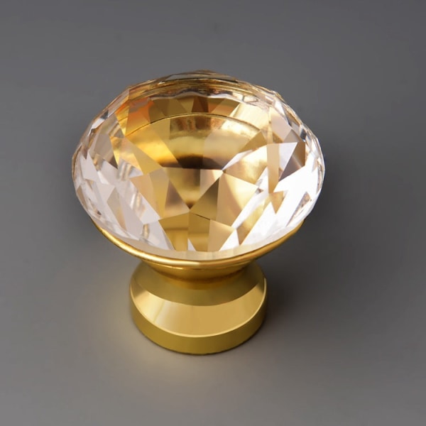 4 stk 30 mm Rose Gold Gull Håndtak Skap Hardware Glass Skuff Garderobe Dørhåndtak golden
