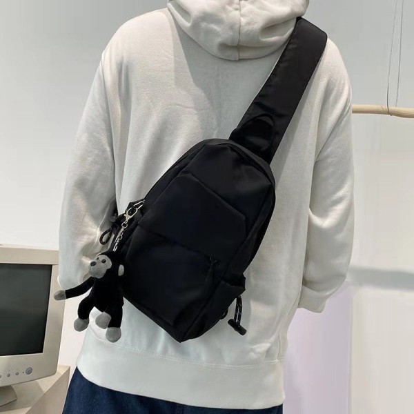 Naisten käsilaukku Crossbody Multi-Functional Sports Reppu Street Casual Student olkapää olkapää 703 black without pendant