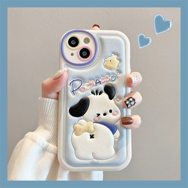 Fodral för iPhone 13 Pro läder skinkor Pac Uggla Nalle Puh Pac Uggla mjuk prägling