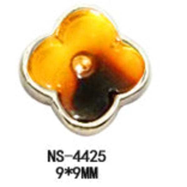 Kynsikoristeet nail art varten kukkiva kukka sadekukka kivi jade jäljitelmä kuori meripihka timantiseos metallikoristeet NS-4425