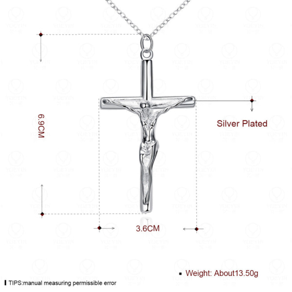 Elegant Kvinder Halskæde Jesus Cross God Pendant Par Ornament