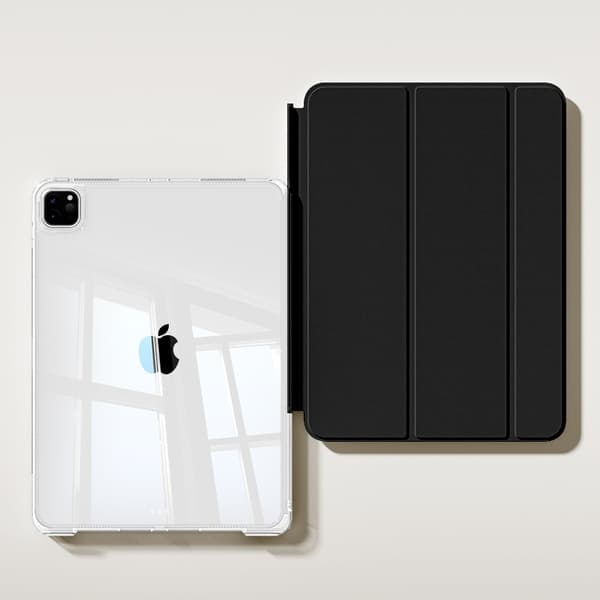Etui til iPad 2019 10.2\" Premium Sort Uden Penholder Slide Split Transparent