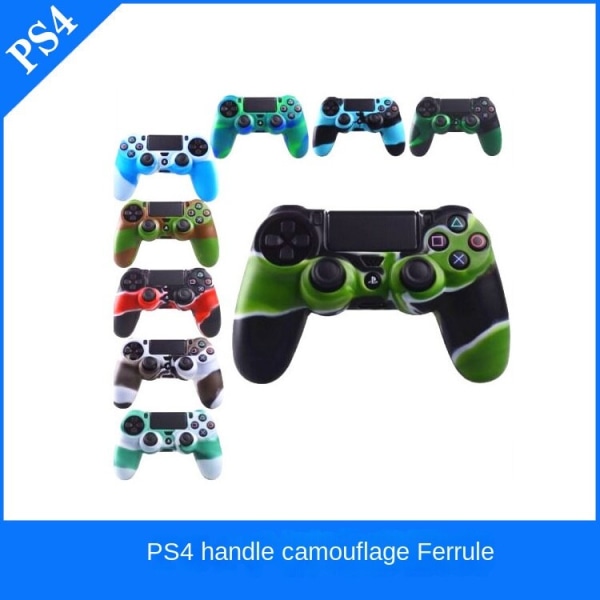 Naamiointi PS4 Silicon Game Handle Case PS4 Langaton Joustava Kumi Cover Army Green