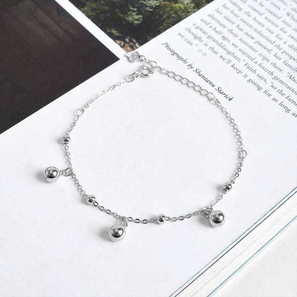 Nilkkakorut Nilkka Rannekorut Ketju Paljasjalka Rantajalka Korut Persoonallisuus Vaalea Helmi S925 Sterling hopea Muoti Silver 925 silver