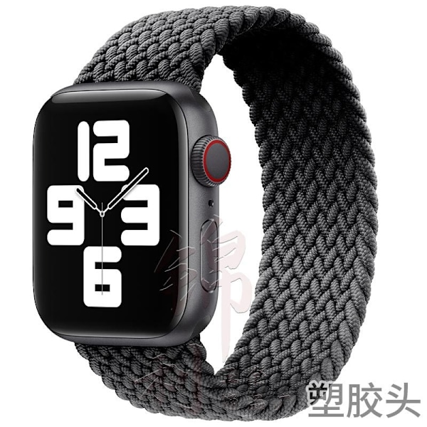 Urrem til Apple Watch iWatch 38/40/41/42mm størrelse M, længde 145mm Sort
