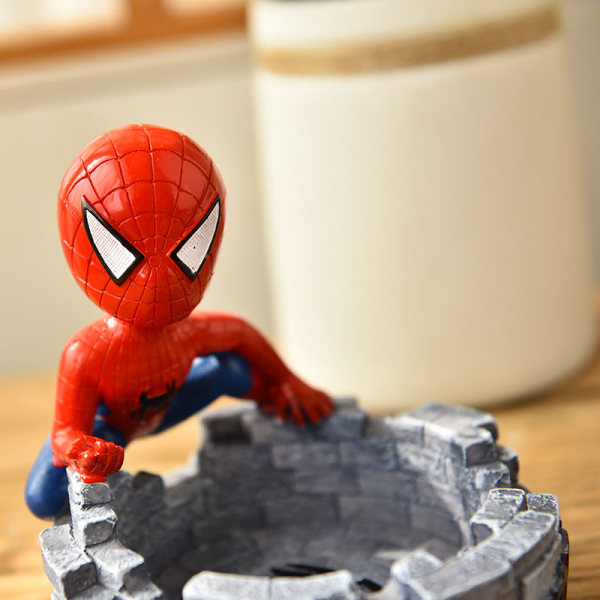 Askebeger Ny eksotisk dekorasjon Zakka Mannlig Gud Gutter Askebeger Spider-Man gray brick ashtray G7