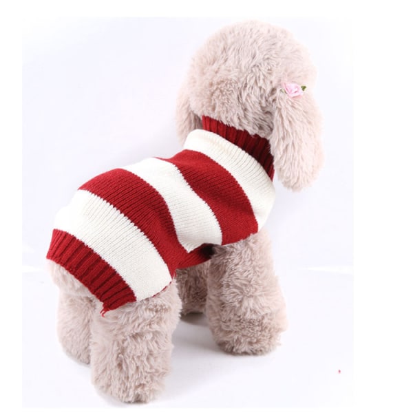 Kæledyrstøj Jul Små og mellemstore Hunde Jarre Aero Bull Sweater Twisted String Pet Supplies Elastik Thick stripes xs