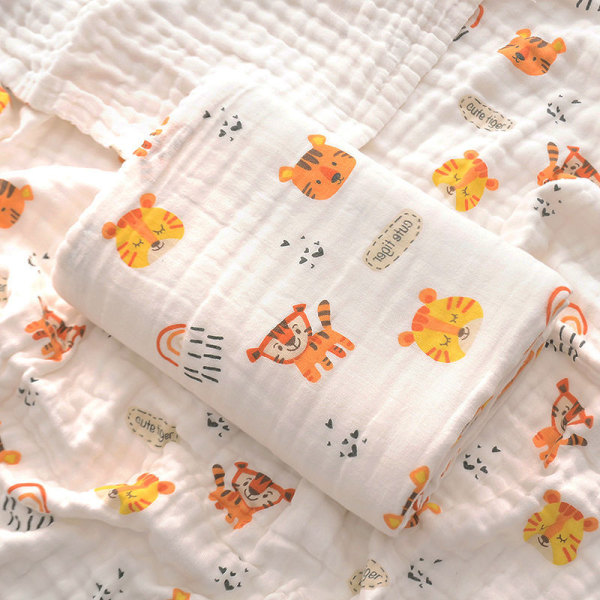 Børns seks lag ren bomuldsgaze badehåndklæde dækkende tæppe Babys tæppetæppe Ice cream 110*110cm