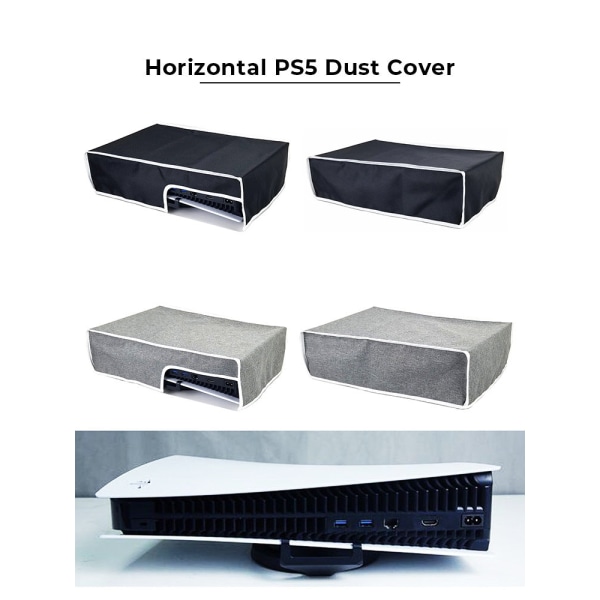 Til PS5-spilkonsol Smudsikkert cover Slim-Fit Simple version Ps5 Host Anti-ridse Støvtæt Gray-vertical