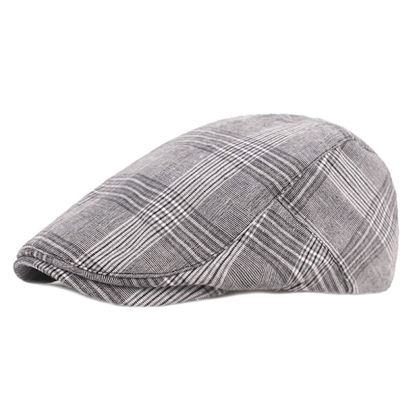 Baret Hat Kunstnerisk Ung Baret Gammel Peaked Cap Retro Casual Hat Advance Hatte Mænds og kvinders hatte Gray Adjustable