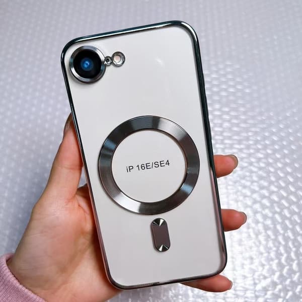 Fodral för iPhone 17 Pro Silver mönster magnetisk stängning