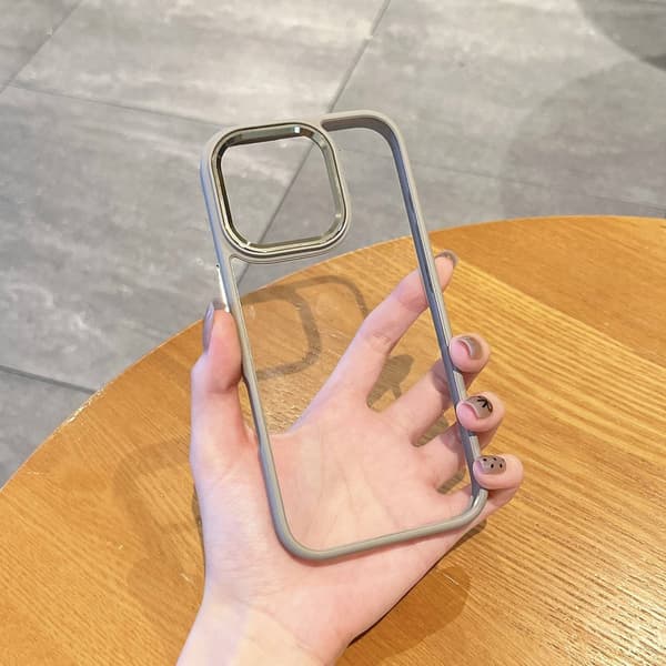 Etui til iPhone 17 Pro Max Titanium Gold Shield Stødsikkert Transparent