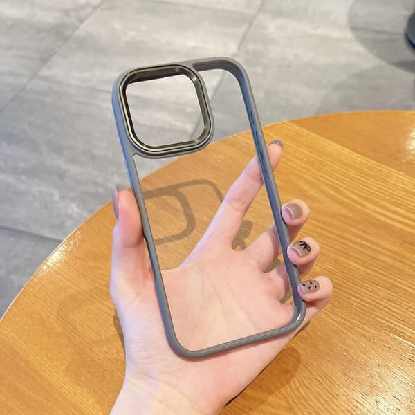 Skal för iPhone 17 Pro Max Grå Guld Sköld Stötsäker Transparent