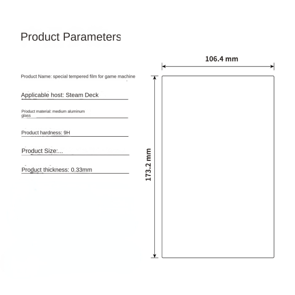 För Steamdeck Game Console Tempered Film Game Host Anti-Blue Ray och droppbeständig