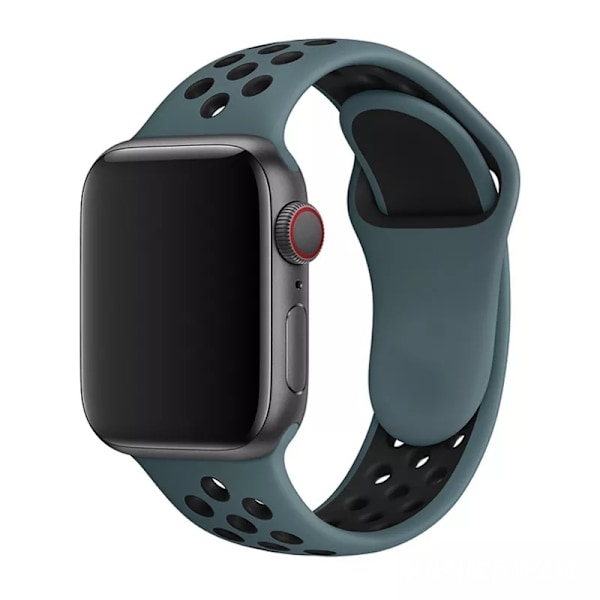 Klockarmband för Apple Watch iWatch 38/40/41mm långt blått fjäder svart