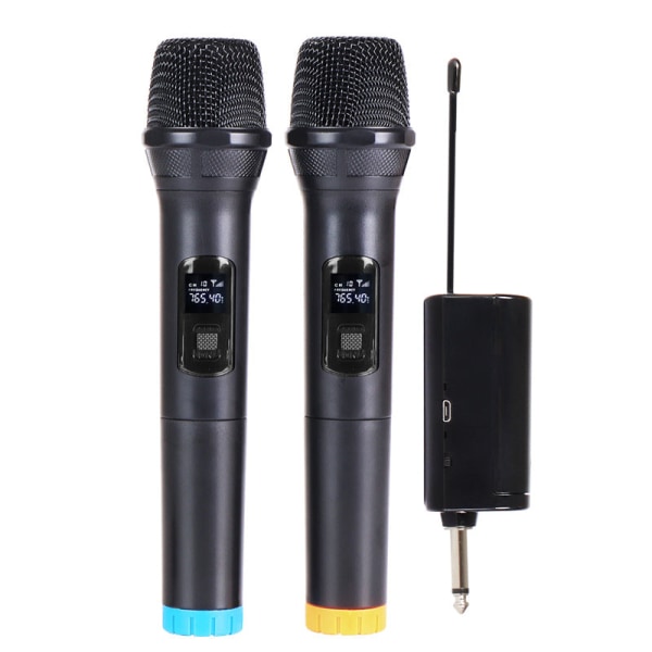 En-till-Två Dubbla Trådlös Mikrofon Hem KTV Utomhus Mobiltelefon Dator Livesändning Handhållen Universal Mikrofon Karaoke Gadget Default Title