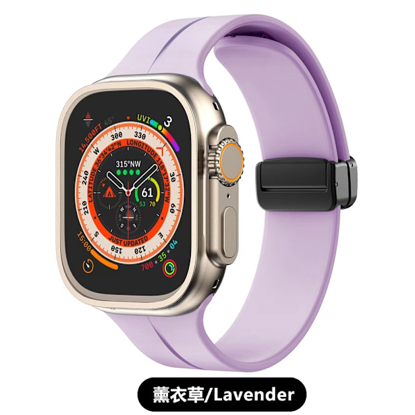 Kellon ranneke Apple Watch iWatch -kelloon. Soveltuu: 1.-8. sukupolvi SE 42/44/45/49mm 13 Laventeli