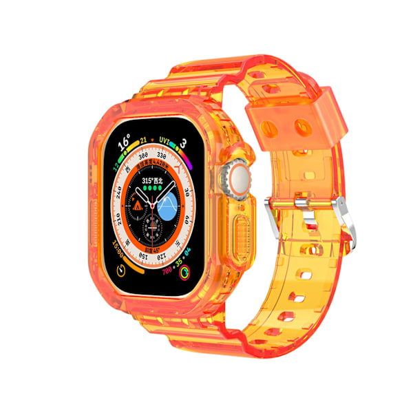Kellon ranneke Apple Watch iWatch 40/41mm Läpinäkyvä Oranssi
