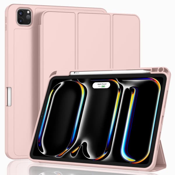 Stilig deksel for iPad 7/8/9 10.2\" rosa silikonstropp