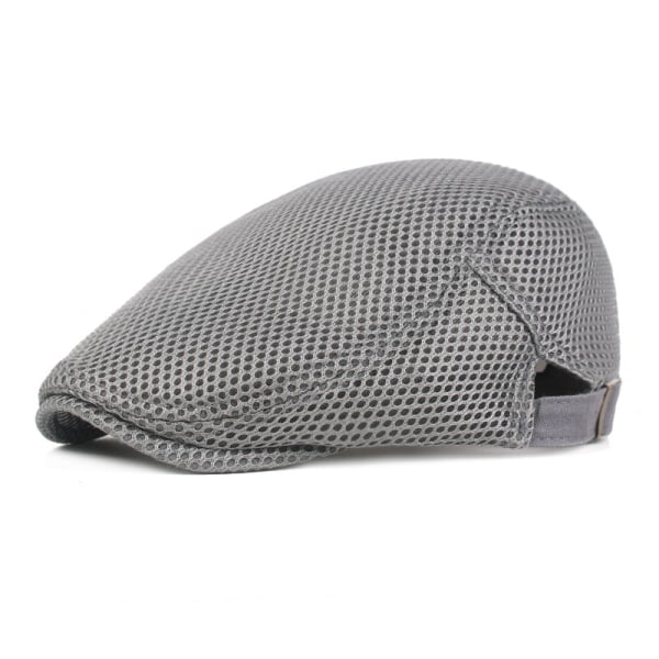 Baskerhatt Mesh Peaked Cap Herr Dam Basker Vår Sommar Andas Advance Hattar Herr Silk Screen Peaked Cap Light gray Adjustable