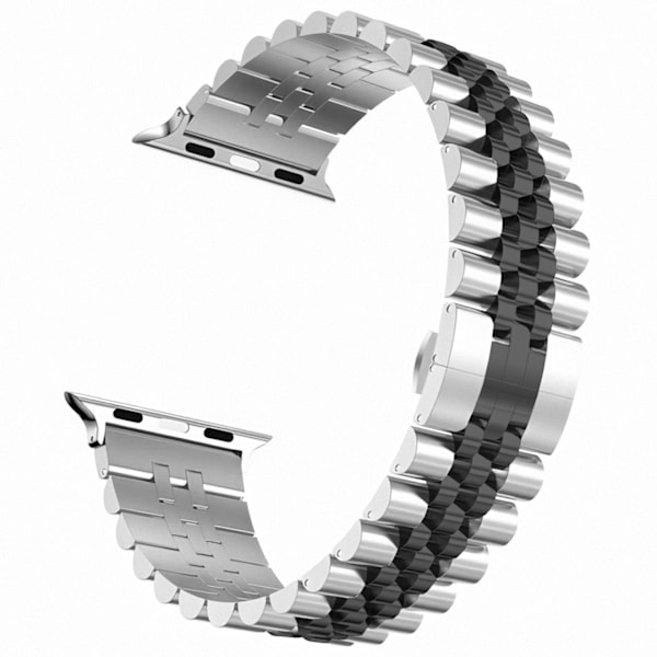 Urrem til Apple Watch iWatch 38/40/41mm Sølv sort