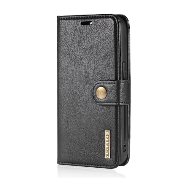 Etui til iPhone 13mini 053 sort læder flip kort slot magnetisk spænde to i en