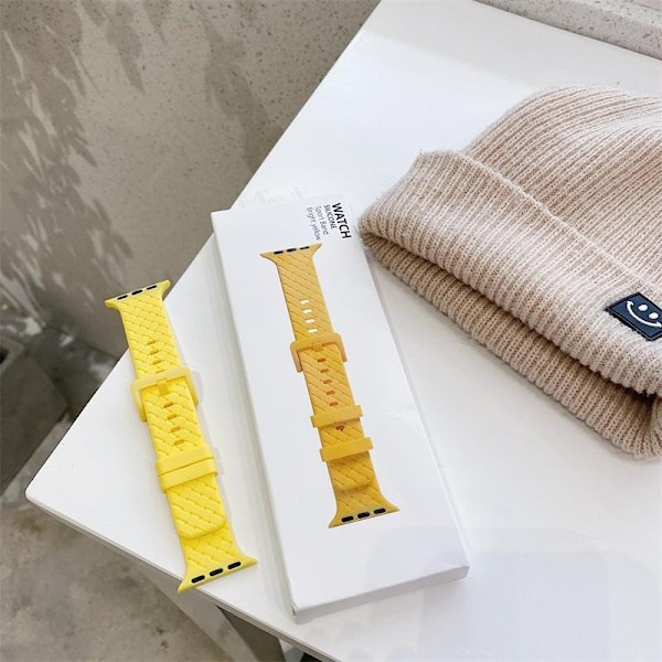 Kellon ranneke Apple Watch iWatch 38mm/40mm/41mm Sitruunankeltainen