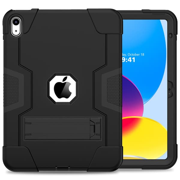 Stilfuldt etui til iPad Air 2/Pro 9.7 2016 Sort Kontrast Robot Silikone