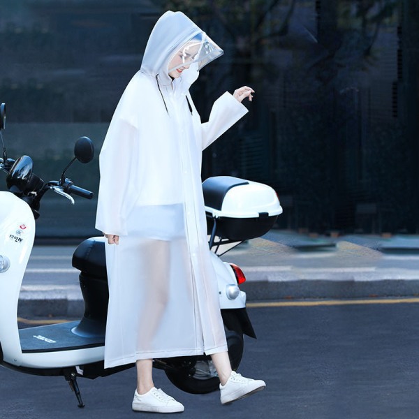 Raincoat Rain suit Long Rainproof Jacket Electric Bicycle Adult Gloves cyan 2XL (height 170-190cm)