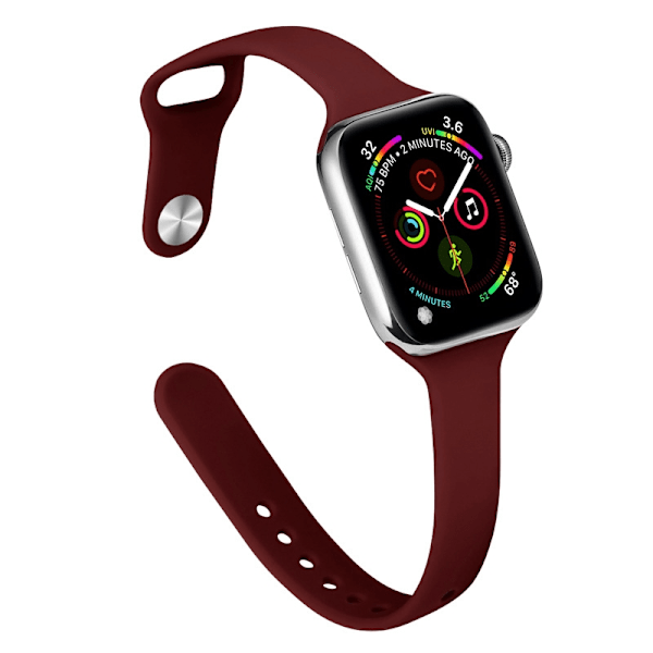 Kellon ranneke Apple Watch iWatch 38/40/41/42 S10mm viininpunainen