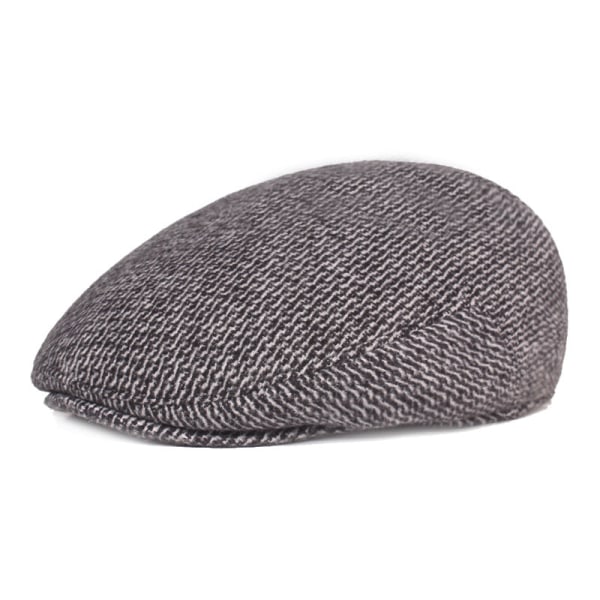 Beretlue Middelaldrende og eldre Beret Tykkede øreklaffer Peaked Cap Retro Advance Hats Herrelue Light gray XL