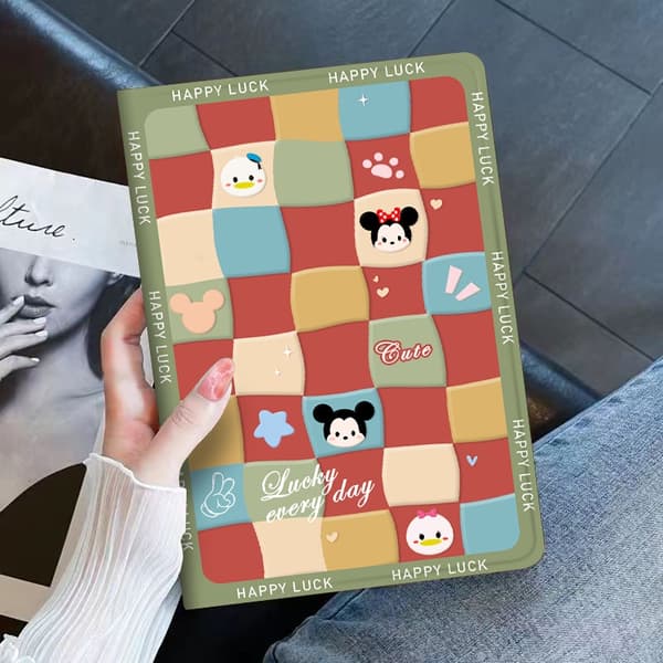 Stilfuldt etui til iPad Old 2/3/4 9.7\" Mickey Mouse Grid Silikone